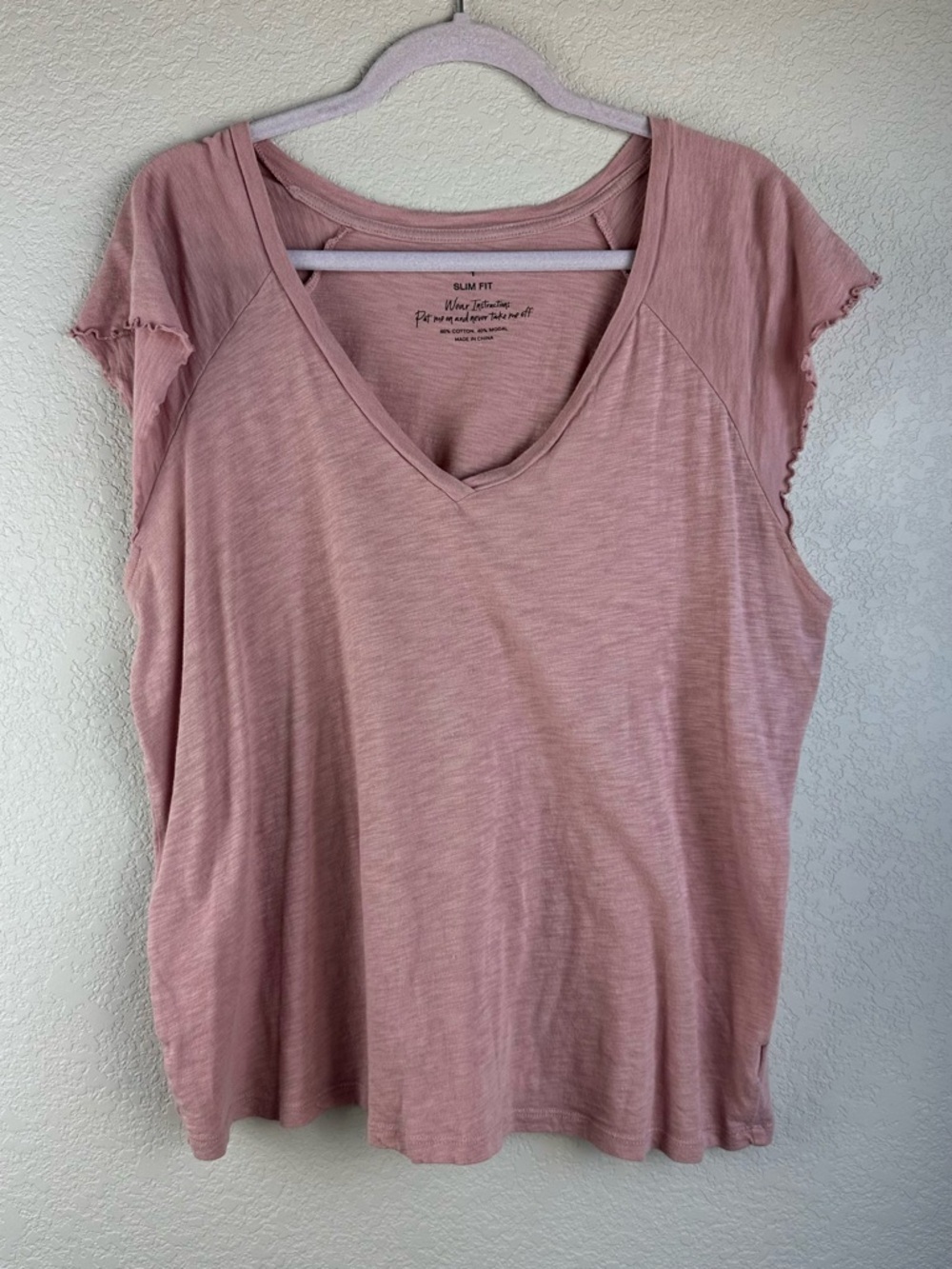 torrid Dusty Rose V-Neck Short Sleeve Top